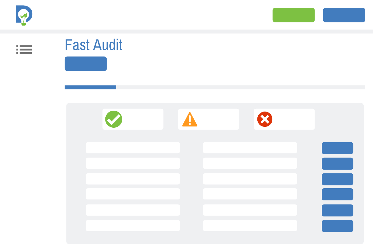 cartoon image of dsposal fast compliance audit