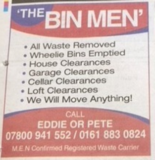Newspaper Classified Ad claiming the M.E.N. confirmed their licence